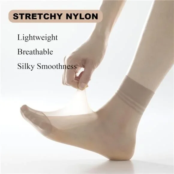 20 Pairs Women's Ankle Sheer Nylon Socks Summer Thin Soft Tight Hosiery - Picture 4 of 7